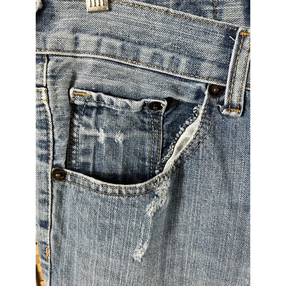 Red Snap Vintage Juniors Light Wash High Rise Straight Jeans Size 32X30 - Picture 7 of 16